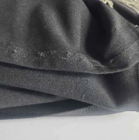 FINAL PRICE⚡️Sexy One Shoulder Beaded Fringe High Slit Coctail Dress sz 4-6 - Picture 5 of 9